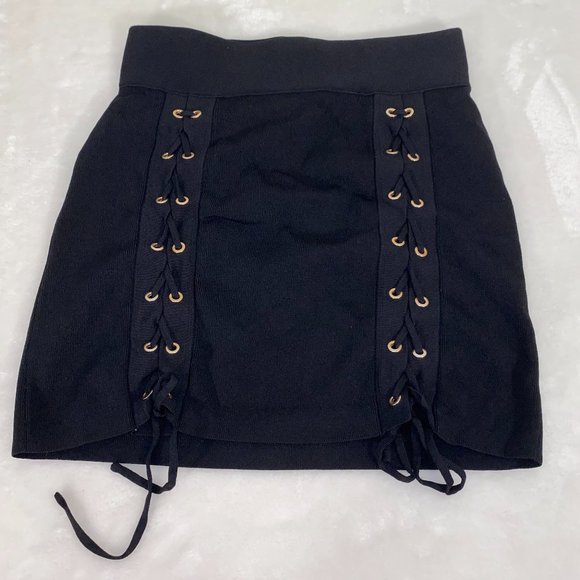 Zara Dresses & Skirts - ZARA Small knit lace up mini skirt NWOT S